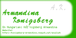 armandina konigsberg business card